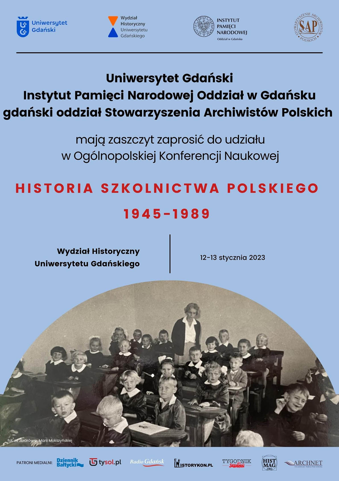 POLSKA: Ogólnopolska Konferencja Naukowa „Historia szkolnictwa polskiego 1945–1989” styczeń 2023